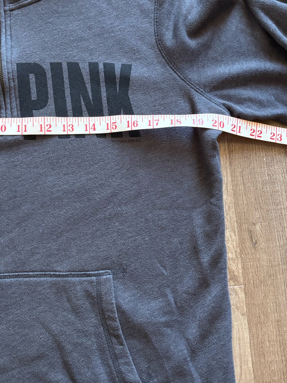 PINK VS Quarter Zip in Dark Grey - Picture 7 of 8